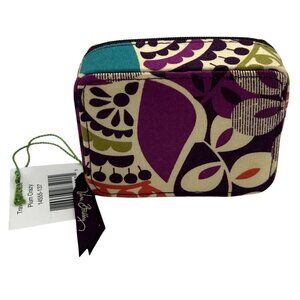 Vera Bradley NWT Plum Crazy Pill Case 7+1 Days Purple Butter Yellow Artsy Boho